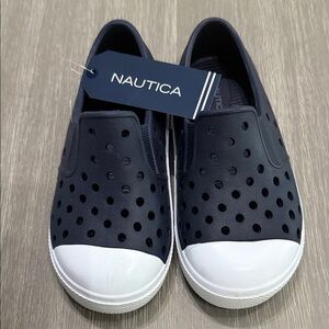 Nautica Dark Blue Perforated Slip-Ons